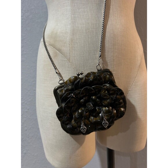 Brighton Women’s Roselie Evening Crossbody Bag Flower Shaped - Picture 5 of 8